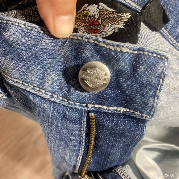 Harley-Davidson Women’s Bootcut Jeans Size 6 Long Medium Wash Stretch Denim - Picture 5 of 11